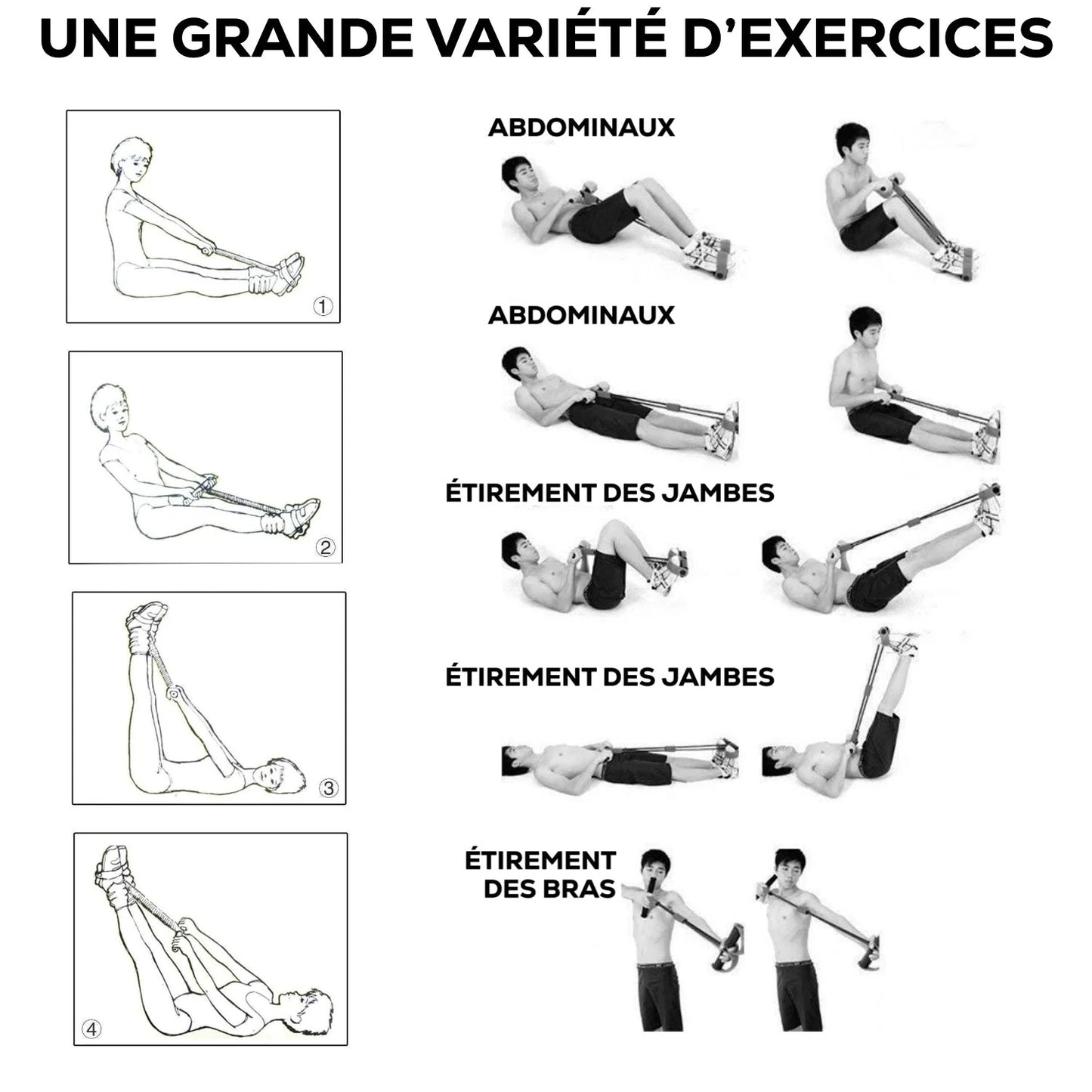 Pédale de traction multifonctionnelle, coupe-ventre